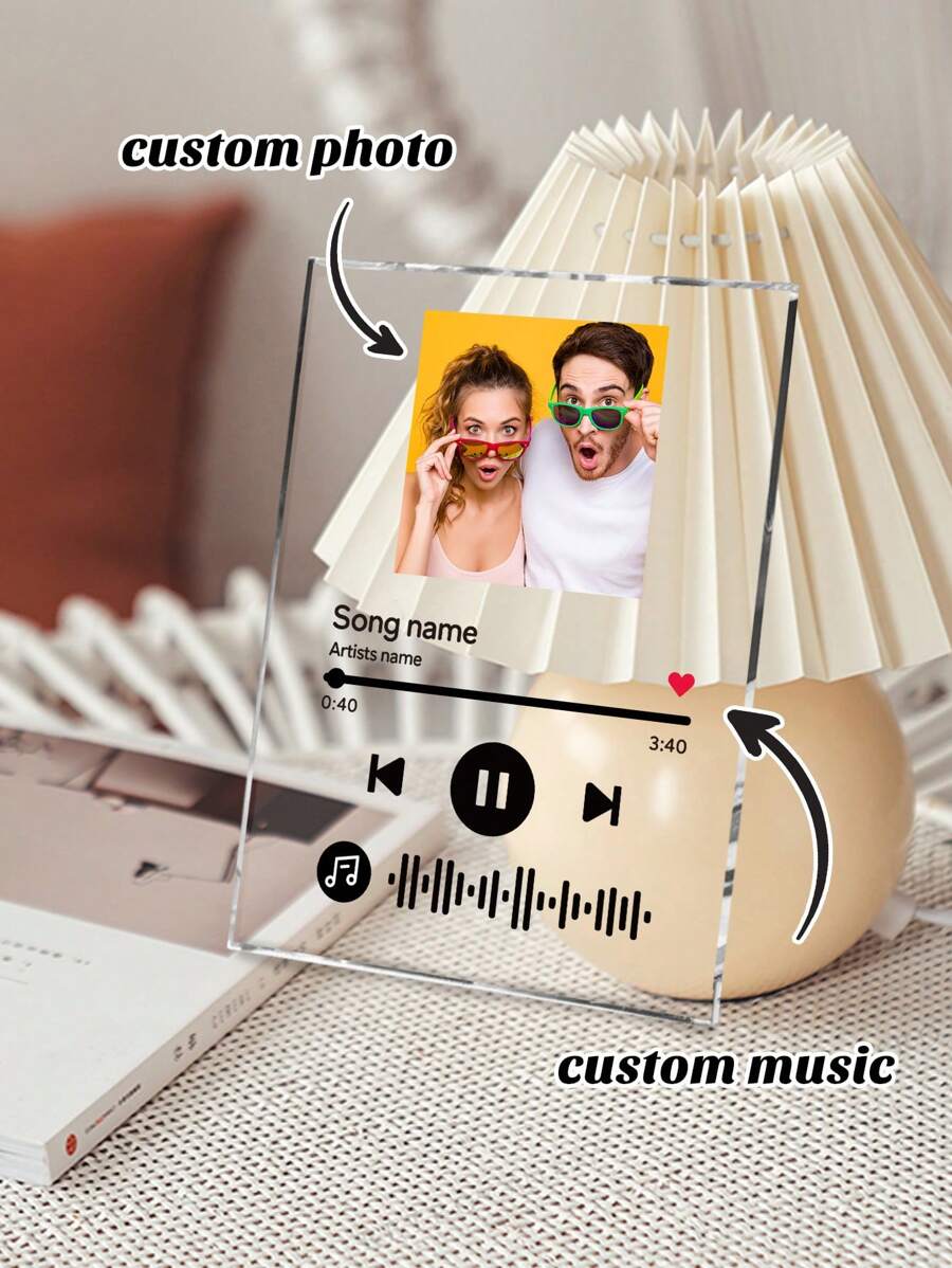 1件定制音乐牌匾(不含底座),个性化亚克力牌匾,情侣歌曲定制礼物,定制专辑封面,个性化相框,定制歌曲海报,定制牌匾照片,个性化音乐海报,音乐牌匾印刷品,音乐海报印刷品,结婚礼物,周年纪念礼物,乔迁礼物,母亲节礼物,父亲节礼物,送给妈妈/爸爸的礼物,送给他的礼物/男友/丈夫的礼物,送给她的礼物/女友/妻子的生日/毕业礼物,慢生活,定制工艺品,复古,节日日历 - 款式1基本霧面(12*16CM) - 查看 1