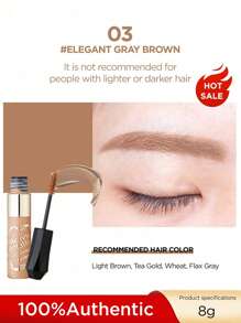 Kiss me 8g Kissme 眉毛睫毛膏 - 持久、防晕染、浅色自然眉粉 - #03 典雅灰棕 - 查看 1