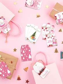 Pink Christmas Cute Snowman Christmas Tree Party Gift Decoration Ornament - Multicolor - View 3