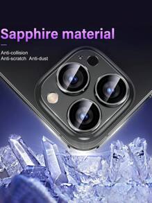 Compatible With IPhone 14 Pro/14 Pro Max Camera Lens Protective Film, [Drop-Proof] 9H Tempered Glass Camera Cover Screen Metal Ring Case Friendly Scratch-Resistant Easy To Install 16Promax 16Pro 16 16plus 15Promax 15Pro 15plus 15 13 12 11 - Black - View 3