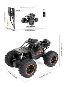 1 件遥控车，带 720P 高清摄像头、WiFi 遥控车、实时视频传输、1:18 比例全地形怪物卡车、2.4GHz 遥控器和手机控制、可充电，是 8-12-15-18 岁男孩生日、圣诞节的绝佳礼物 - 黑色 - 查看 8