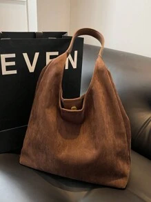 Set de 2 piezas: 1 bolso de hombro de gran capacidad de ante vintage y 1 forro interior para mujer, bolso de mano tipo tote para ir al trabajo, otoño e invierno, nuevo bolso tipo hobo inspirado en el estilo retro para mujer, nuevo bolso de mujer para otoño e invierno, el mejor bolso de otoño, el talla grande nuevo y de moda bolso de ante para mujer, que combina perfectamente con la ropa de otoño para mujer