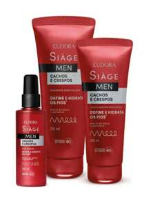 Eudora Siàge Men Curls And Frizz Combo: Shampoo 250ml + Conditioner 200ml + Hair Oil 100ml - Đỏ - Xem 1