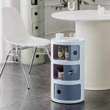 LIVINGANDHOME Living And Home Cylindrical Multi-Tiered Plastic Storage Drawer Unit - 彩色 - 查看 5