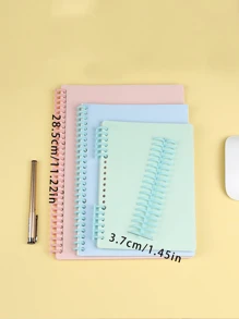 Bìa rời khổ A4 30 khoen, Vòng kẹp nhựa, Sổ lò xo khổ B5 - Nhiều màu - Xem 5