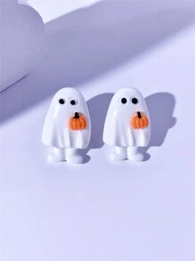 1 对万圣节鬼魂、糖果、南瓜丙烯酸树脂耳环，适合日常佩戴、派对、节日、礼物 - 耳環 - 查看 11