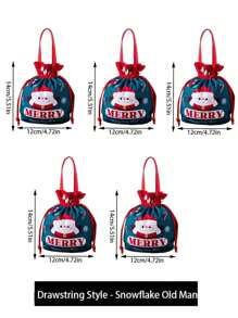 1 pieza/5 piezas/10 piezas Bolsas de regalo de Navidad, Bolsa de regalos de Papá Noel, Bolso de muñeco de nieve navideño, bolsas de Apple para regalo en Nochebuena, Empaque de frutas navideñas, Regalos para dulces, Recuerdos decorativos