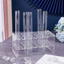 1pc 18 Sockets Acrylic Clear Test Tube Rack Transparent Acrylic Test Holder Rack Centrifuge Tube Holder Labortory Display Stands Lab Supplies 16mm Diameter For Test Tubes Chemistry Laboratory
