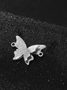 1 pieza Colgante con forma de pez pequeño 3D de acero inoxidable para pulsera, collar, manualidades