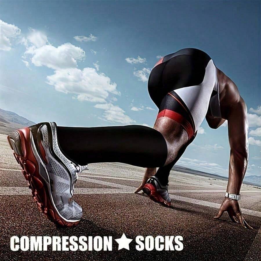 1 Pair, Compression Socks For Women, Enhanced Circulation Boost