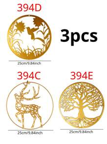 1 件/3 件/5 件波西米亚风格墙壁装饰挂篮，扁平圆形波西米亚风格流苏壁篮，装饰藤条壁挂编织艺术篮，用于卧室、家庭、客厅、厨房墙壁装饰、家居装饰、房间装饰、墙壁装饰 - 彩色 - 查看 4
