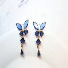 2 Piezas Colgante Con Forma De Lágrima De Mariposa De Cuatro Hojas Para Joyería Diy Para Pulsera, Pendiente, Pasador Y Colgante