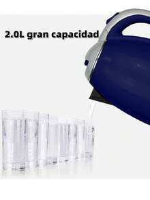 1 Pieza Hervidor eléctrico de agua de doble pared fabricado en  Acero Inoxidable 2 litros, hervidor de acero inoxidable, hervidor antiescaldado de doble capa, hervidor de agua hirviendo 1000W,110V - Tipo de Enchufe A USA (110-127V) - Ver 6