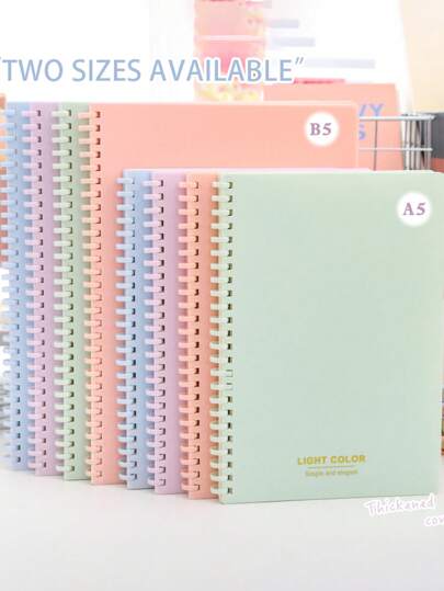 1pc Vintage Cute Spiral Notebook With Flexible Coil, Trimming Pages, 180 Degree Rotatable For Notes, Office, Learning Back To School