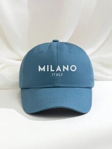 1 件印花“MILANO ITALY”棒球帽，透气可调节户外高尔夫太阳帽，男女皆宜，季节性 - 印刷 - 查看 22