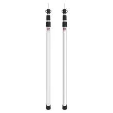 Set Of 2 Telescopic Aluminium Tent Tarp Poles Including Bag. 90cm To 230cm Max - Telescopic Portable Adjustable Poles For Tents, Tarps, Awnings, Camping, Shelters, Hiking - Silver - View 1
