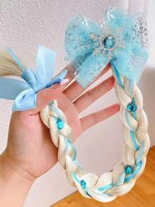 1 Pieza Diadema Trenzada De Estilo Princesa, Accesorio Para El Cabello Para Niñas Y Niños - Multicolor - Ver 3