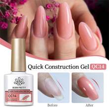 BORN PRETTY BORN PRETTY Esmalte de uñas de gel de extensión rápida de 4 en 1 de color nude, 10ml, fortalecedor de uñas de gel de construcción rápida, tratamiento de manicura para engrosamiento