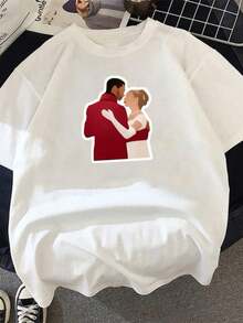 Daphne And Simon Printed Unisex T-Shirt - 白色 - 查看 2