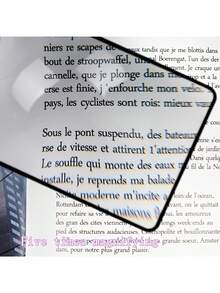 1 件 180X120 毫米薄型便携式 PVC 放大镜书页放大镜 - 透明 - 查看 7