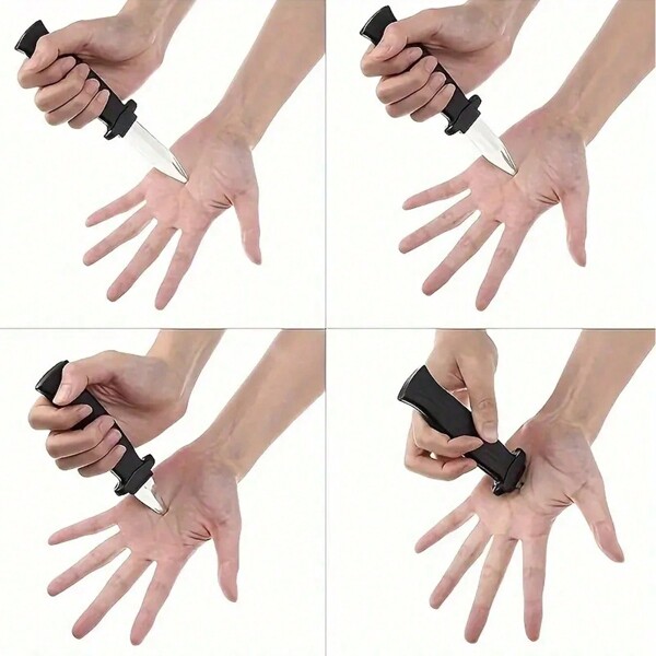 Losowy kształt 1 szt. Magiczne rekwizyty zabawka, podstępna zabawka, magiczny plastikowy nóż teleskopowy klauna, nóż do żartów klauna, sztuczka z horroru fałszywa zabawna