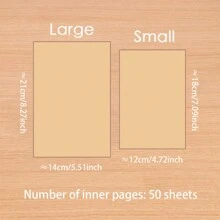 Spiral Sketchbook Blank Notebook 50 Sheets Kraft Paper Hardcover For Students Graffiti Painting School Stationery Supplies