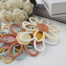 1 pièce Jouet de dentition en silicone pour bébé, Forme de fleur, Facile à nettoyer et à stériliser à haute température, Convient à une utilisation quotidienne