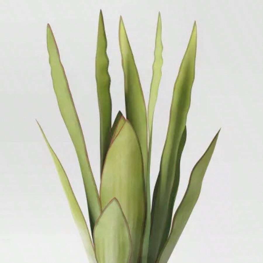 21 Inch Large Artificial Snake Plant, Stone Pot, Indoor Landscaping