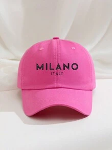 1 件印花“MILANO ITALY”棒球帽，透气可调节户外高尔夫太阳帽，男女皆宜，季节性 - 印刷 - 查看 24