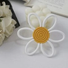 1 pièce Jouet de dentition en silicone pour bébé, Forme de fleur, Facile à nettoyer et à stériliser à haute température, Convient à une utilisation quotidienne