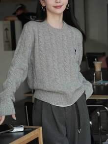 Women's Casual Simple Pullover Sweater