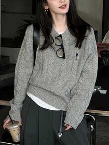 Women's Casual Simple Pullover Sweater