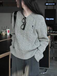 Women's Casual Simple Pullover Sweater