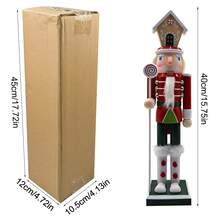 1 件木制圣诞姜饼人配棒棒糖和胡桃夹子装饰，圣诞节 - 彩色 - 查看 7