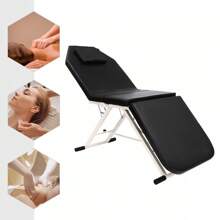 WUPYI Salon SPA Cama De Belleza Tatuaje Ajuste Facial Sillas De Mesa De Masaje Plegables Negro - Negro - Ver 3