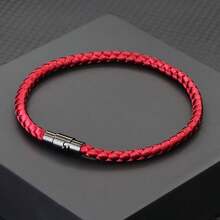 A-Grade Dragon Bone Rope Bracelet, Unisex Lucky Red String Bracelet, Magnetic Couples Bracelet, Wealth Attracting Bracelet - Burgundy - View 4