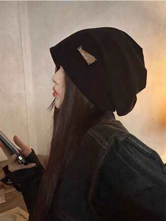 1pc Slouchy Beanie For Large Head, Suitable For Everyday Wear And Matching In Spring And Summer Winter Fall
