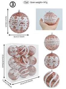 9PCS Christmas Ball Ornaments Shatter Proof Christmas Tree Hanging Decoration Flash Balls Thanksgiving Christmas Wedding Party DIY Wreath Decoration