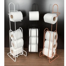Toilet Paper Holder For Bathroom And Laundry Room Toilet Paper Holder Floor Organizer Luxury Paper - 銅色 - 查看 3