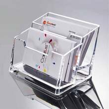 1 PC Nhựa Trong Suốt PP Kinh Doanh Đựng Thẻ Đơn Giản Để Bàn Tên Thẻ Người Tổ Chức - trong suốt - Xem 10