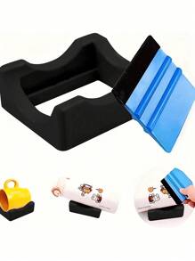 Supporto per tazze in silicone, supporto per tazze con bordo in feltro e racla, supporto per tazze in silicone biologico con slot integrato, supporto antiscivolo per tazze/tazze da caffè/bicchieri/bottiglie d acqua/lattine