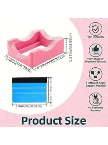 Supporto per tazze in silicone, supporto per tazze con bordo in feltro e racla, supporto per tazze in silicone biologico con slot integrato, supporto antiscivolo per tazze/tazze da caffè/bicchieri/bottiglie d acqua/lattine
