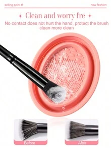 42pcs Makeup Brush Set Includes 25 Makeup Brushes (Powder Brush, Blush Brush, Highlighter Brush, Eyeshadow Brush, Eyeliner Brush, Contour Brush, Detail Brush), 4 Makeup Sponges, 4 Mini Makeup Sponges, 4 Finger Puff Sponges, 4 Triangle Powder Puff Sponges, 1 Makeup Brush Cleaning Bowl,Giveaways,Professional Makeup Brushes,Complete Makeup Set - Multicolor - View 10