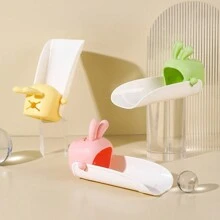 1 pieza Extensor de grifo de baño con diseño de conejo lindo, expansor de flujo de agua de fregadero con diseño de dibujos animados creativos para cocina, extensor de grifo de dibujos animados para niños, accesorio antisalpicaduras para grifo de baño y cocina, decoración de otoño para el hogar y el baño