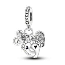 1 Pc Silver Color Sparkling Zirconia Infinite Life Tree Family Forever Sweet House Sister Mother And Daughter Pendant Charm Fit Original Bracelet Necklace Beads For Diy Jewelry Making Women Jewelry Gift For Mom Sister Best Friend ﻿