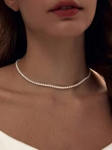 1 件心形吊坠项链，心形罗洛链项链，红色心形吊坠项链，金色多吊坠项链，情人节 - 金色 - 查看 9