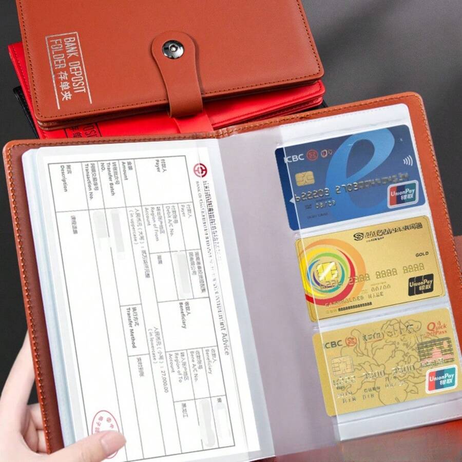 New Multipurpose Document Organizer Holder Wallet For ID Card, Bills