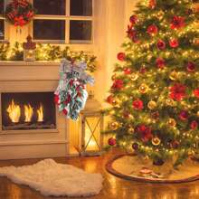 Brighten Up Your Holidays With Our Christmas Red Berry Upside Down Tree - Available In Chocolate, Green, And Red - Size L