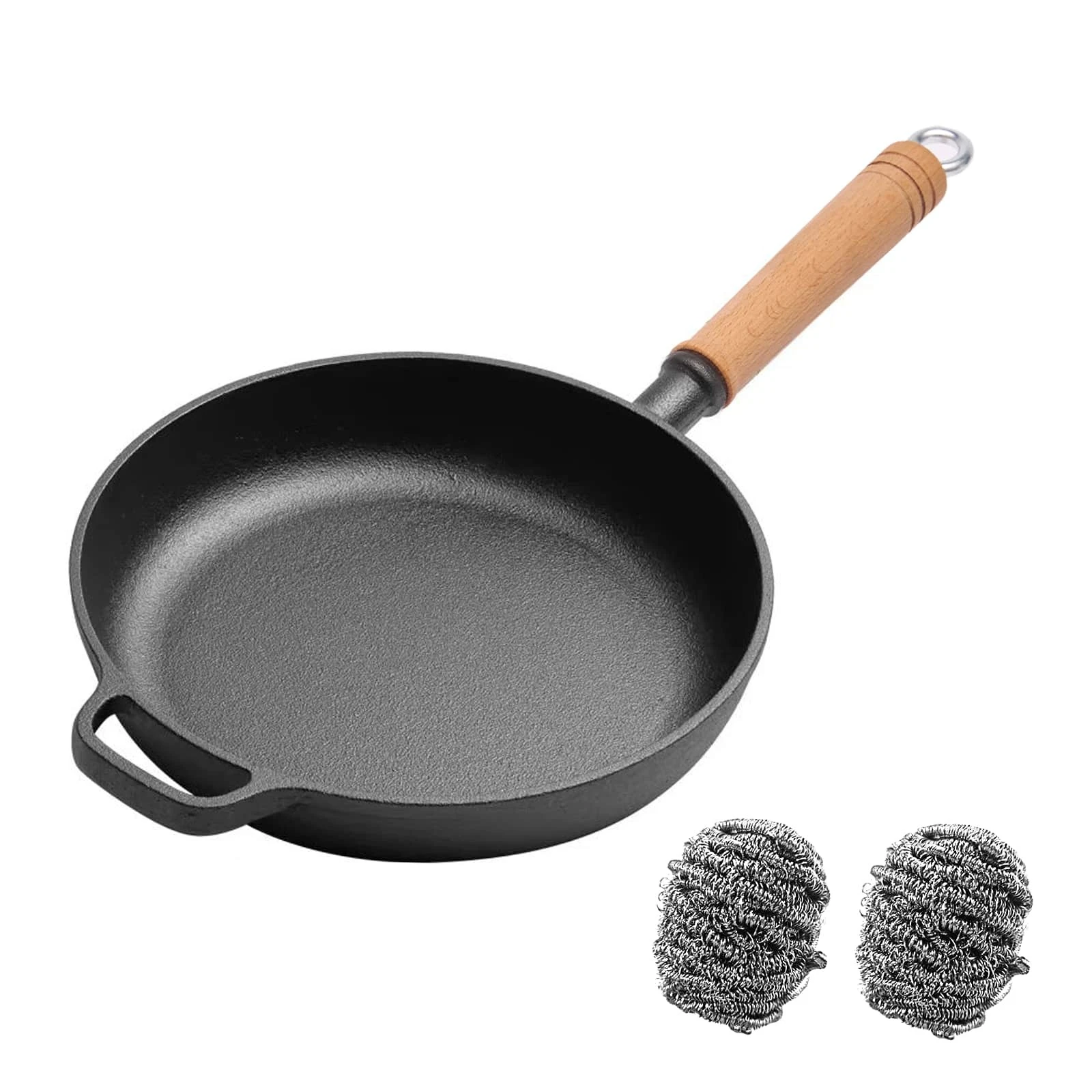 WANGYUANJI Cast Iron Frying Pan, NonStick Pan, Uncoated Pancake