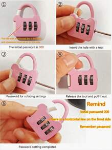 1套行李箱锁挂锁，彩色塑料壳锁锌合金小锁，迷你彩色锁带钥匙，适用于行李箱和行李箱，金属钥匙挂锁，适用于学校体育馆教室配对游戏旅行背包，便携式行李箱锁，适用于旅行、储物柜和度假手提箱，彩色塑料挂锁，适用于学生、背包、日记本和储蓄罐 - 彩色 - 查看 5